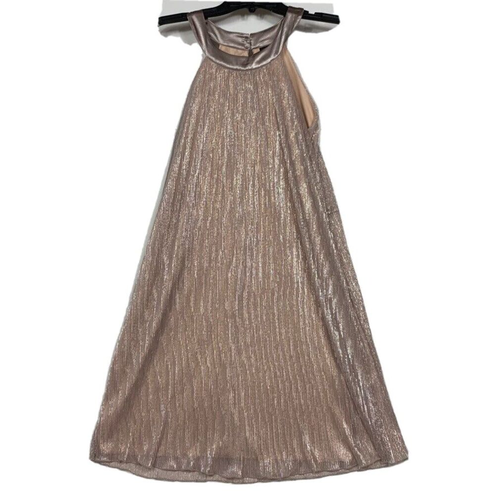 En Focus Studio Women Pink Dress Size 8 Sleeveless Shimmery Fully Lined Satin